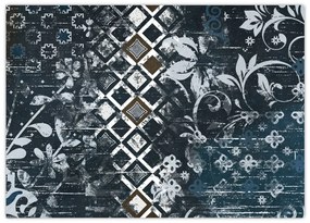Tablou pe sticlă - Decorațiuni flori (70x50 cm)