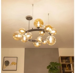 Brilagi - Lustru LED pe cablu MILLA 15xG9/3W/230V, negru crom/auriu