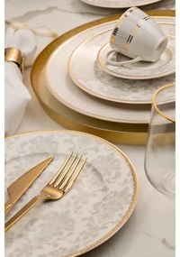 Set de masă, 68 de piese, porțelan bone china, multicolor/ivoriu
