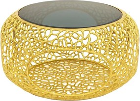 Masuta de cafea design modern Spin 75cm auriu