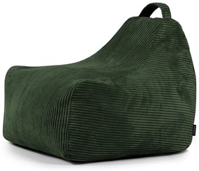 Fotoliu puf pentru copii verde cu tapițerie din catifea reiată Game Amuse – SLOWDOWN