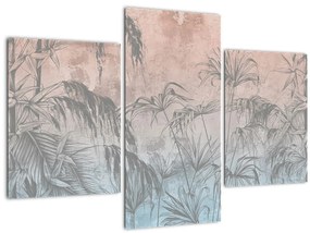 Tablou - Plante tropicale pe perete (90x60 cm)