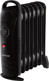 Sencor - Radiator electric cu ulei, 7 elemente, 700 W/230 V, negru