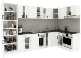 Set Bucatarie Colt Karo V35, Alb, Blat Thermo 28 mm, L 320 x 160 cm