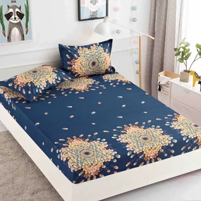 Lenjerie de pat 3 cu elastic 100% bumbac - a713 de la Onesleep