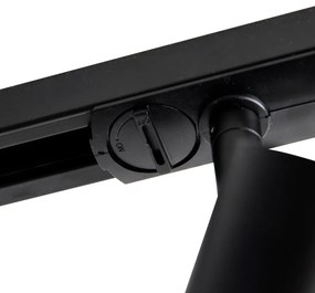 Sistem modern de iluminat pe șine cu 3 spoturi negre monofazate 100 cm - Iconic Jeany
