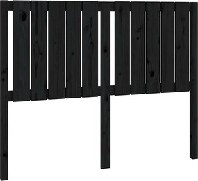 vidaXL Tăblie de pat, negru, 125,5x4x100 cm, lemn masiv de pin