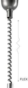 Lustr retractabil CHIARA 1xE27/60W/230V argintiu/stejar