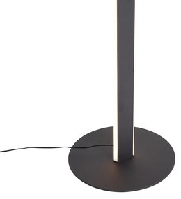 Lampă de podea de design neagră incl. LED cu 3 trepte de intensitate luminoasă - Gate