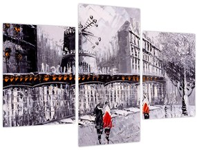 Tablou - Pictură în ulei a orașului II. (90x60 cm)