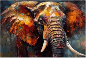 Tablou - Pictura unui elefant (90x60 cm)