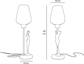 Lampa de masa figura feminina din alama Donne
