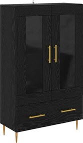 vidaXL Bufet cu sertar Stejar Negru 69,5 x 31 x 115 cm