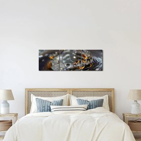 Tablou cu brățara din picături de apă (cu ceas) (90x30 cm)