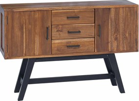 vidaXL Support TV cu sertar natural 110 x 30 x 75 cm Lemn solid de tec