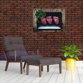 Tablou cu carne pe farfurie (70x50 cm)