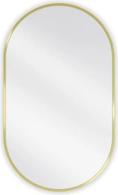 Mexen Loft oglindă de baie ovală 85 x 50 cm, ramă aurie - 9851-085-050-000-50