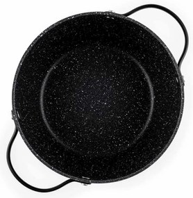 Cratiță Luigi Ferrero Symphony FR-2010, 20x10.5 cm, 2.6 l, Acoperire antiaderentă, Capac din sticlă cu gaură pentru abur, Mânere din oțel cu PVD, Inducție, Marmură neagră