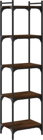 vidaXL Bibliotecă 5 niveluri, stejar maro 40x30x154 cm, lemn prelucrat