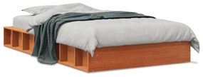 844431 vidaXL Cadru de pat, maro ceruit, 90x200 cm, lemn masiv de pin