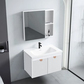 Set mobilier de baie cu lavoar Mario 60cm White