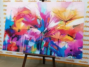 Tablou flori colorate abstracte