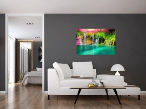 Tablou - Cascada, Lacurile Plitvice, Croația (90x60 cm)