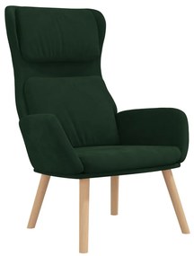 341353 vidaXL Scaun de relaxare, verde închis, catifea