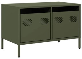 851236 vidaXL Dulap TV, verde măsliniu, 68x39x43,5 cm, oțel laminat la rece