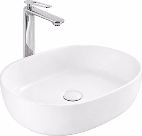 LIGNANO || Lavabou, de pus pe blat, ceramică, alb, oval