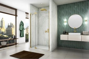 Usa dus batanta 100x200 cm cu segment fix Sanswiss Cadura auriu lucios deschidere stanga Stanga, 1000x2000 mm