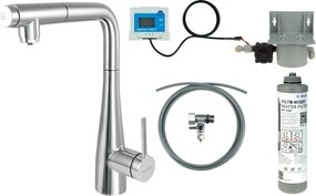Eridan Baterie pentru bucătărie, cu kit de filtrare a apei, cu pipă extractibilă BREF075M