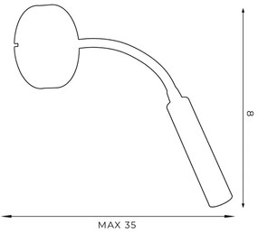 Veioză flexibilă ARDEN 1xG9/8W/230V negru