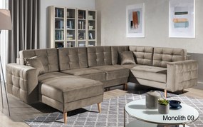 Colțar lemn masiv Formă U Extensibil Haga 320x202cm Personalizabil - Sawana 05