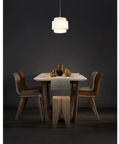 Pendul BOHO pe cablu 1xE27/60W/230V Ø 20 cm crem/iută