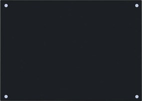 vidaXL Panou antistropi de bucătărie, negru 70x50 cm sticlă securizată