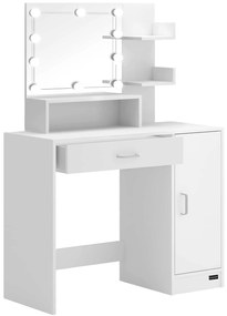 Deuba Masuta de toaleta Jocelyn cu iluminare LED 90x38x137 cm - alba