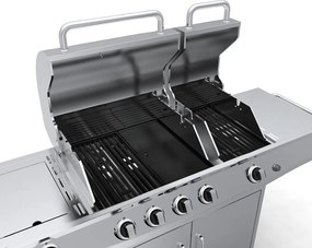 Grătar pe gaz din inox cu arzător lateral+INFRA Avenberg LINCOLN