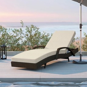 Șezlong de grădină relaxant Avenberg VARADERO maro/bej