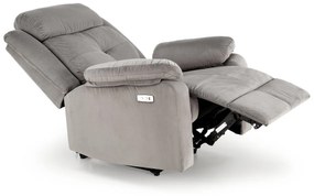 Fotoliu recliner Loris stofa gri H105 cm