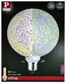 Bec LED reglabil MOSAIC G125 E27/5W/230V 2700K - Paulmann 28745