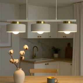 Lustră pe cablu IGNIA 3xE27/60W/230V alb/auriu