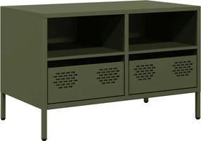 vidaXL Dulap TV, verde măsliniu, 68x39x43,5 cm, oțel laminat la rece