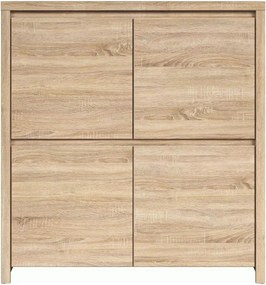 Comoda KASPIAN KOM4D, stejar sonoma, PAL melaminat, 105x41x113 cm
