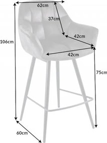 Set 2 scaune de bar pivotante Papillon gri