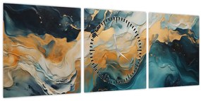 Tablou - Abstracție (cu ceas) (90x30 cm)