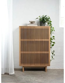 Dulap în culoare naturală cu aspect de lemn de stejar 95x140 cm Tiber – Unique Furniture