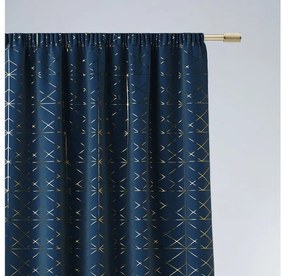 Draperie de lux cu rejansă, într-o combinaţie minunată de culoare albastru granat şi auriu 140 x 260 cm