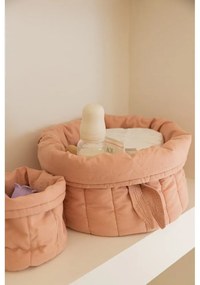 Cutii de depozitare pentru copii roz-deschis 2 buc. din material textil ø 30x20 cm Bambie Vintage Nude – Lorena Canals