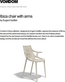 Set de 4 scaune cu brate de exterior / interior design modern premium IBIZA 65044